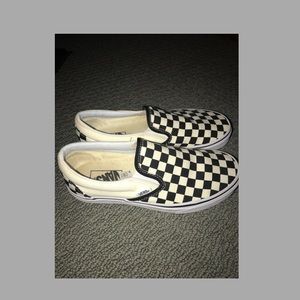 Checkered Vans, never worn, brand new